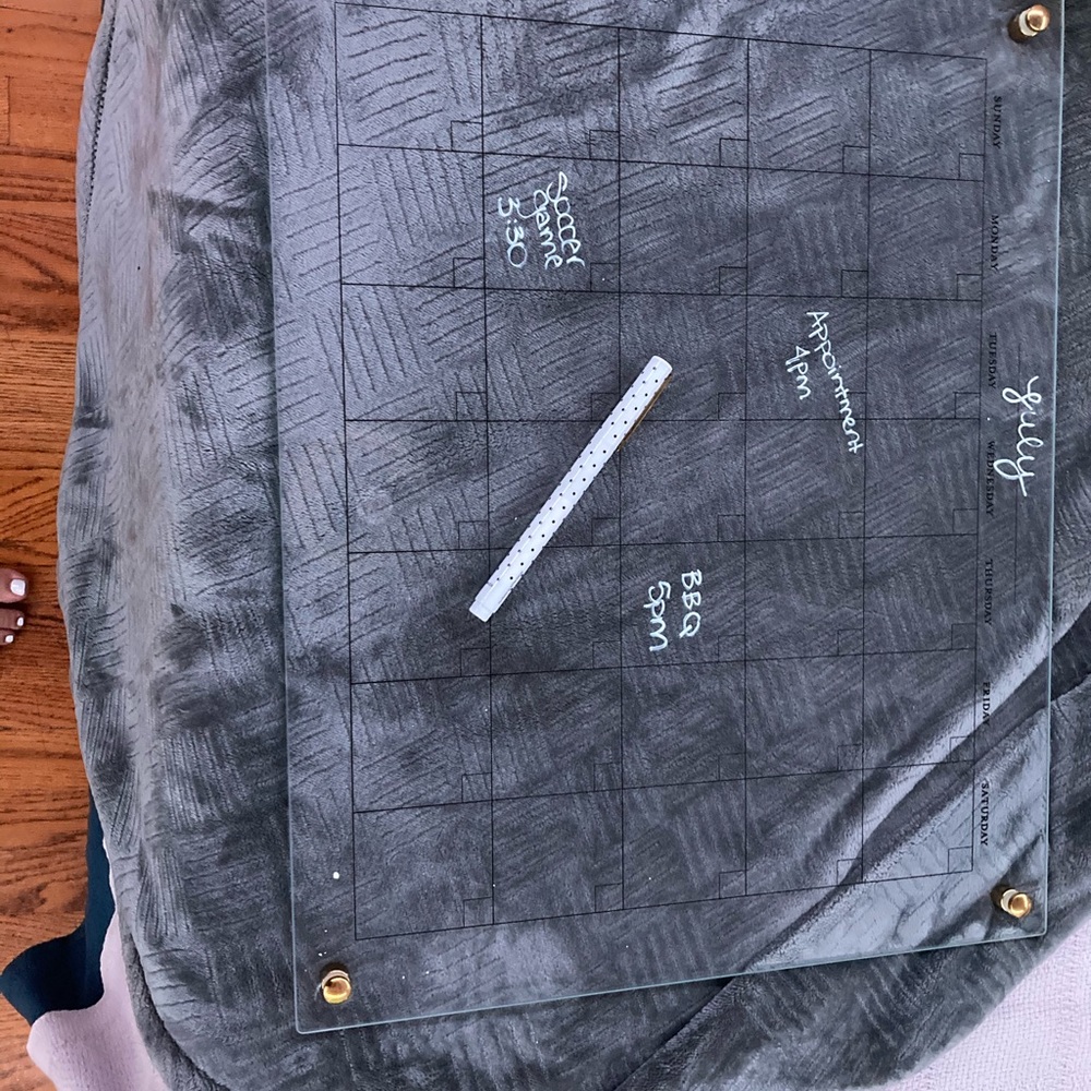 Glass calendar